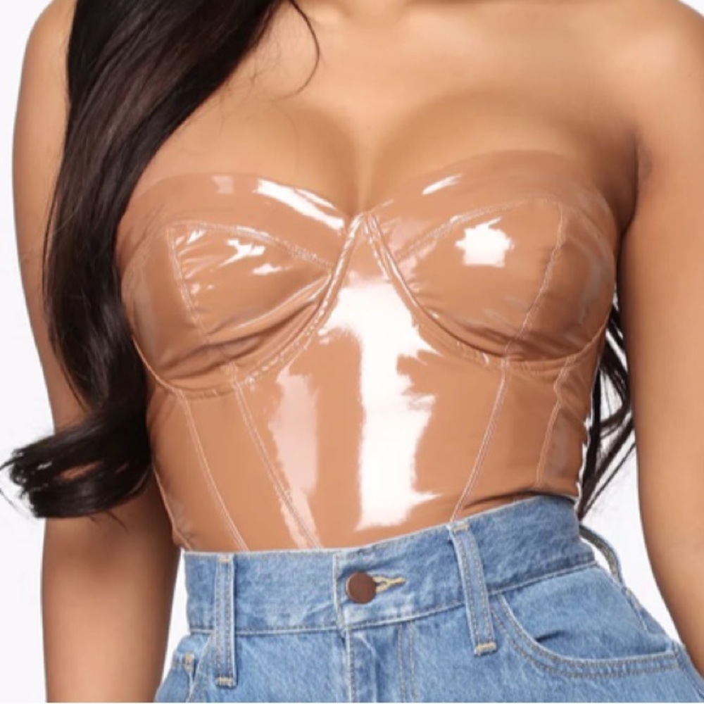 Mocha Luxurious Latex Corset